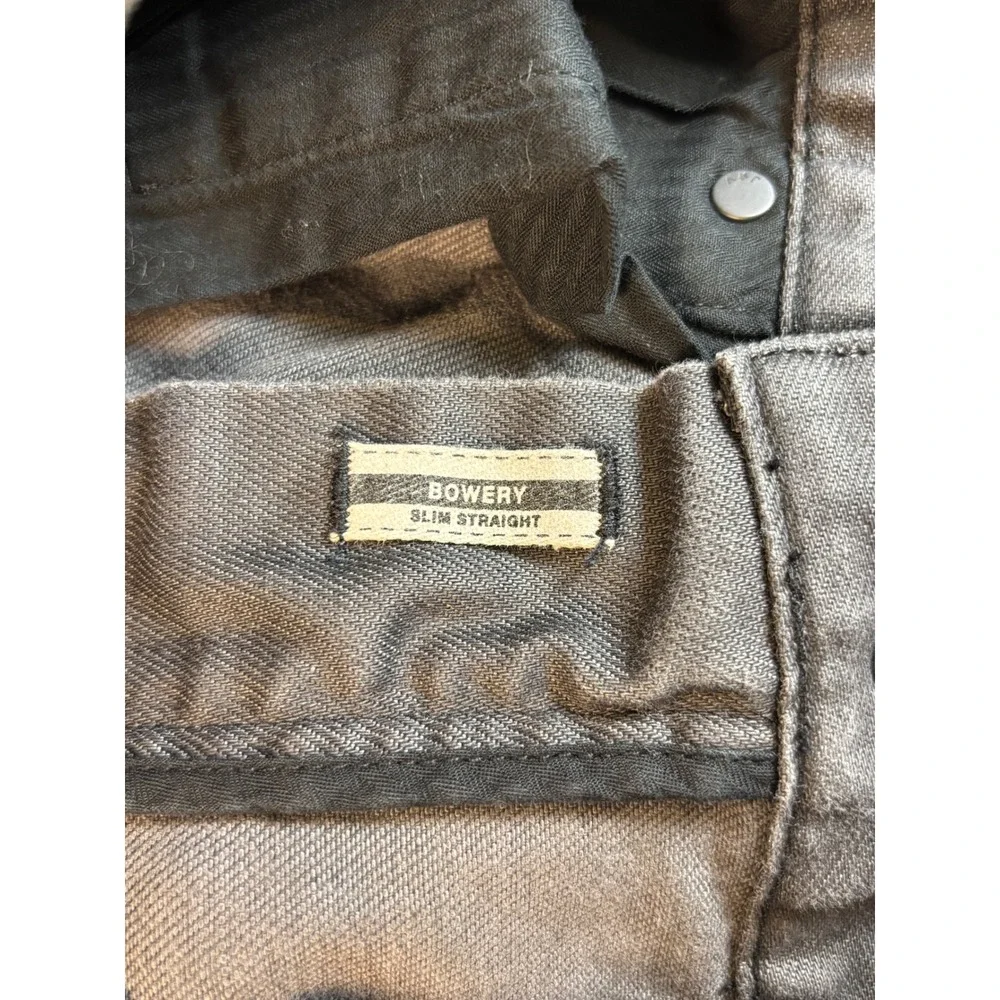 John Varvatos USA bowery Slim Straight Jeans men's 30x30 Grey Faded Wash